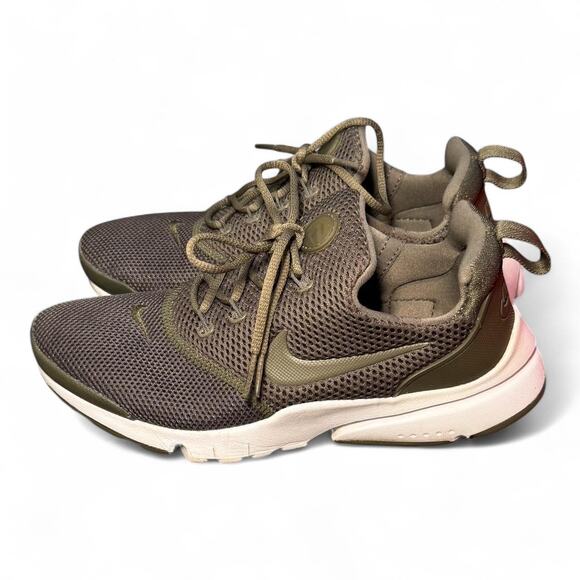 5Y/W6.5 Nike Presto Fly – Olive Mesh Lightweight Sneakers - Picture 3 of 7